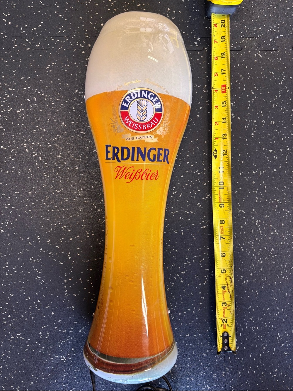 Erdinger Weißbier Lighted Corded Beer Sign Wall Plaque